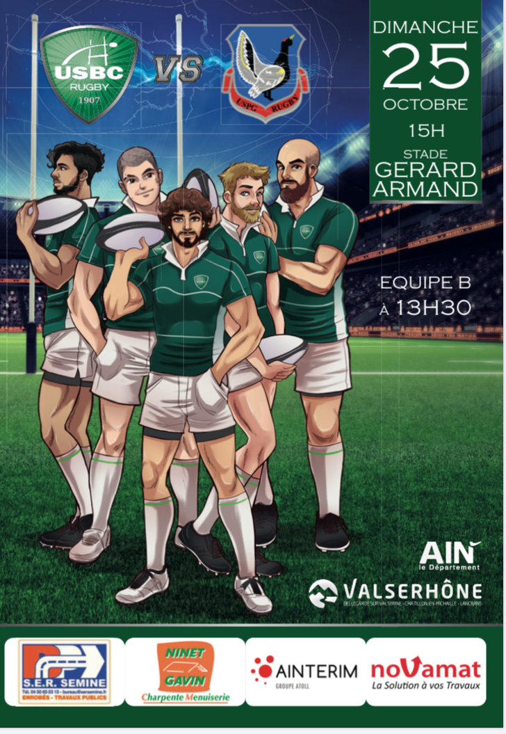 rugby - fédérale 3 (1/32es DE FINALE - MATCH ALLER) - US Bellegarde-Coupy 6 - SAL Saint-Priest